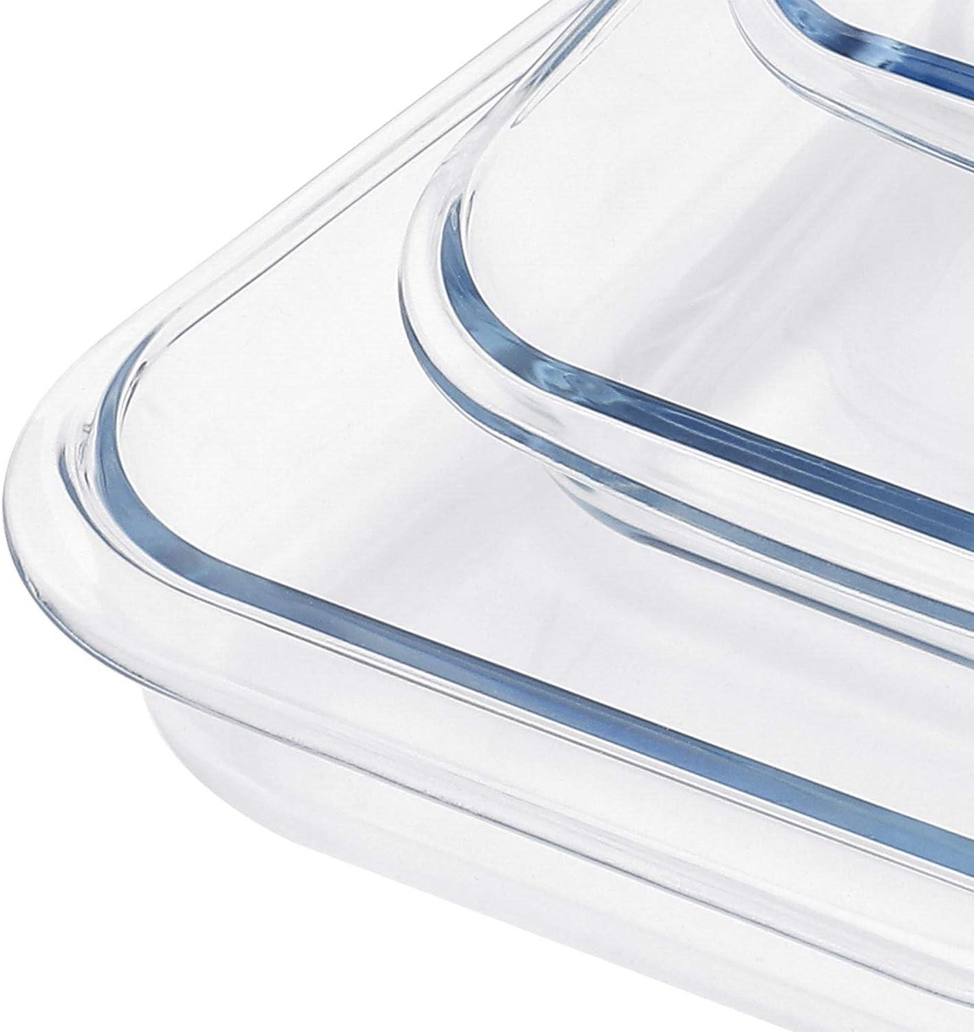 FOYO Basics Tempered Glass Baking Dish, 1 Quart Small Clear Oblong Casserole Dish for Oven - CookCave