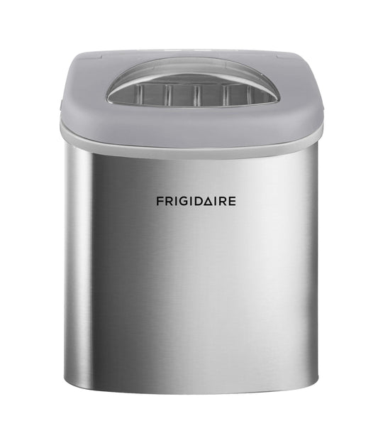 FRIGIDAIRE EFIC189-Silver Compact Ice Maker, 26 lb per Day, Silver (Packaging May Vary) - CookCave