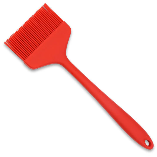 ESSBES Extra Large Silicone Pastry Brush - Heat Resistant Extra Wide Basting Brush - Dishwasher Safe Oil Brush for Cooking, Baking, Grilling, and Spreading Oil, Butter, BBQ Sauce or Marinade (Red) - CookCave
