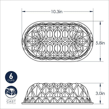 Nordic Ware Jubilee Loaf Pan, 6 Cup, Gold - CookCave