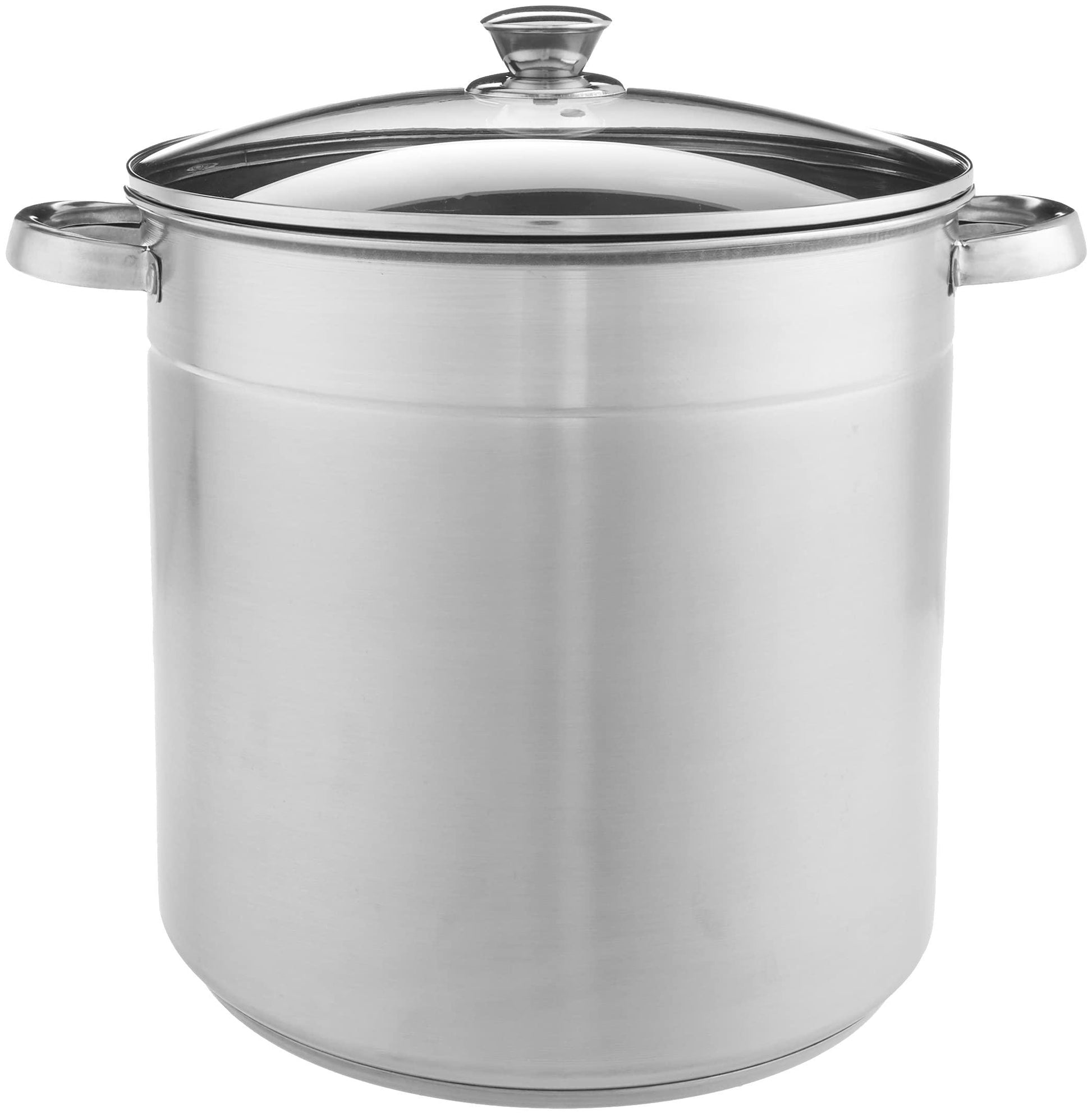 McSunley Stockpot with Encapsulated Bottom Base, 16 Qt, Stainless Steel - CookCave
