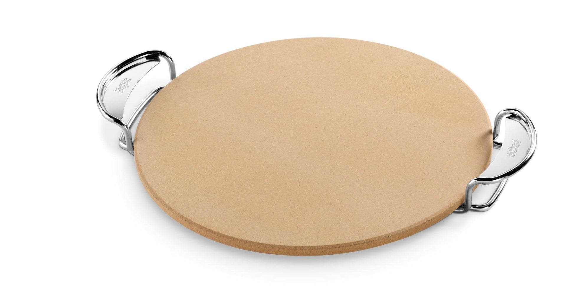 Weber Gourmet BBQ System Pizza Stone with Carry Rack,16.7" Long,Beige - CookCave