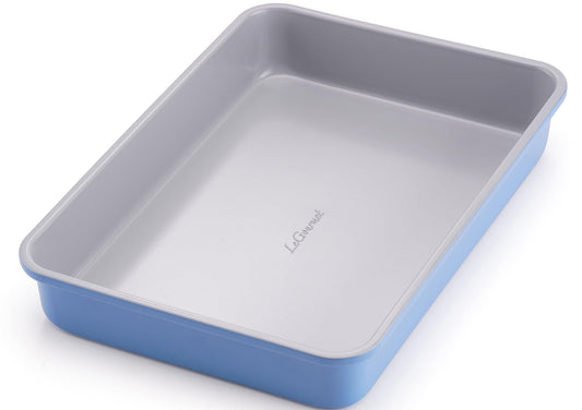 LeGourmet Nonstick Rectangle Baking Pan 9x13 Inch, Ceramic Coating, Non-Toxic, Rust Resistant Aluminized Steel, Perfect Baking Dish for Brownie Cake, Roasting, Lasagna - Cyan - CookCave