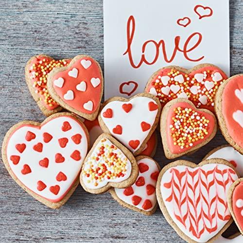 5 Pieces Heart Cookie Cutter Set Valentine’s Day Heart Shapes Stainless Steel Cutters Molds for Anniversary, Bridal, Engagement and Valentine,Wedding,Baking Gifts - CookCave