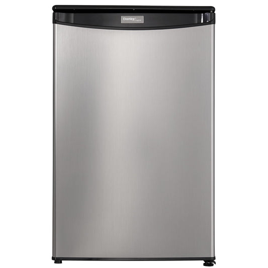 Danby DAR044A4BSLDD-6 4.4 Cu.Ft. Mini Fridge, Compact All Refrigerator for Bedroom, Living Room, Bar, Dorm, Kitchen-in Stainless Steel Look, Stainless - CookCave