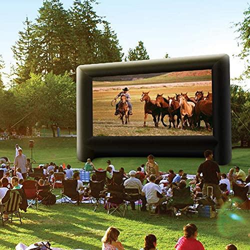 GYUEM 18 feet Inflatable Outdoor Projector Movie Screen - Package with Rope, Blower, Tent Stakes - Portable,Great for Outdoor and Indoor Party Backyard Pool Watch Movies - CookCave