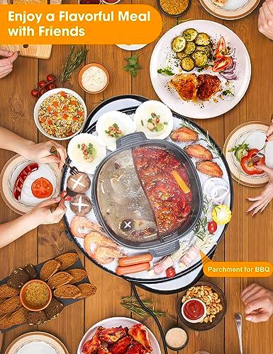 Soupify 2 in 1 Hot Pot with Grill, Electric Korean BBQ Grill, Independent Dual Temperature Control & Non-stick Pan, Multi-function Smokeless Barbecue Grill for Family and Friends Gathering - CookCave
