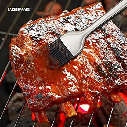 Farberware Barbeque Stainless Steel with Acacia Wood Handle Basting Brush - CookCave