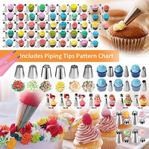 Cake Decorating Box Set, 376PCS Cake Decorating Stencils Kit 3 Layer Toolbox, Piping Bags and Tips Set, cake decorating tools, muffin cups,Baking Supplies and Baking kit for Beginners and Cake Lovers - CookCave