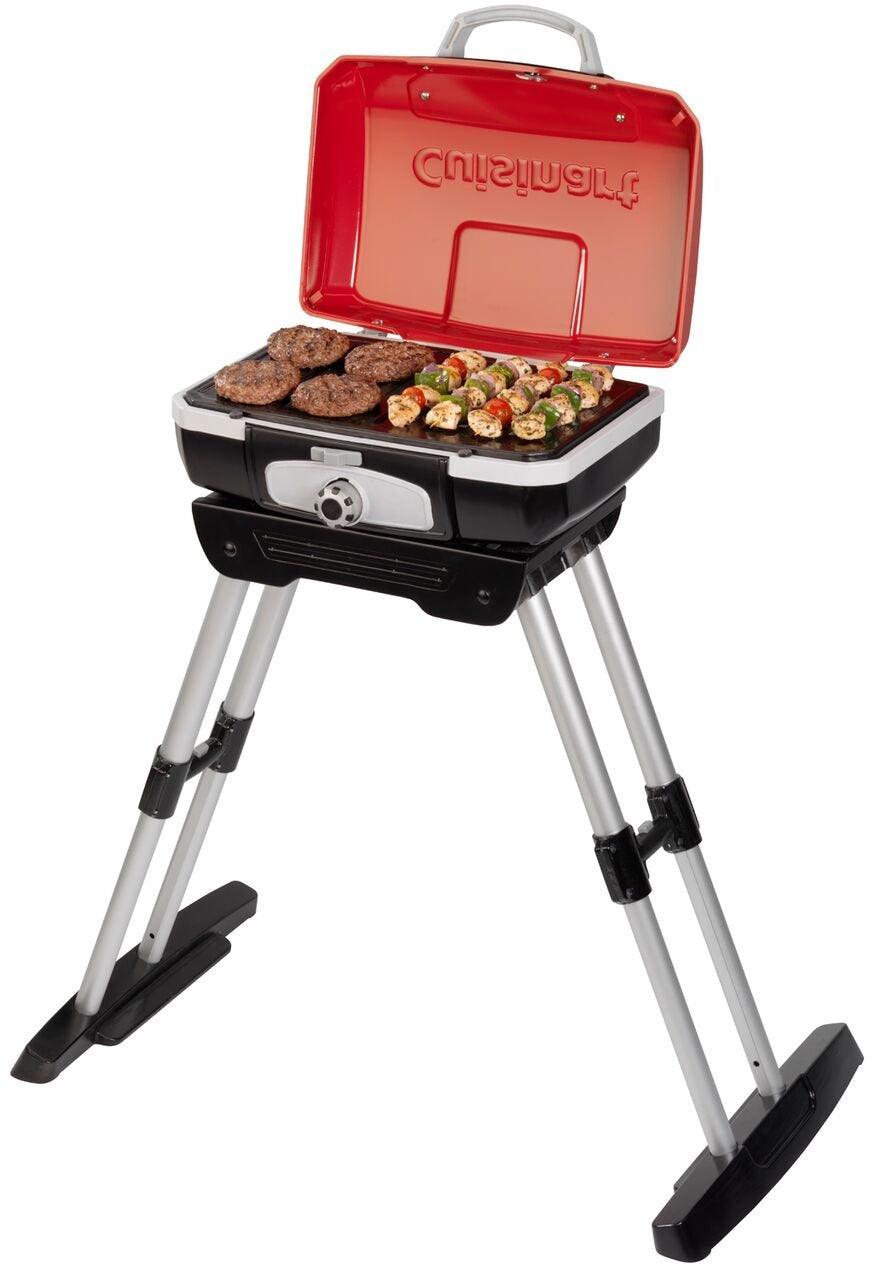 Cuisinart CGG-180 Petit Gourmet Portable Gas Grill with VersaStand, Red - CookCave