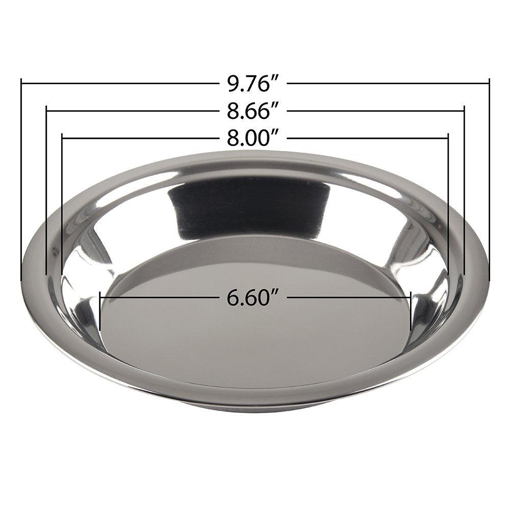 Lindy's - 5M871 Lindy's Stainless Steel 9 inch pie pan, Silver - CookCave