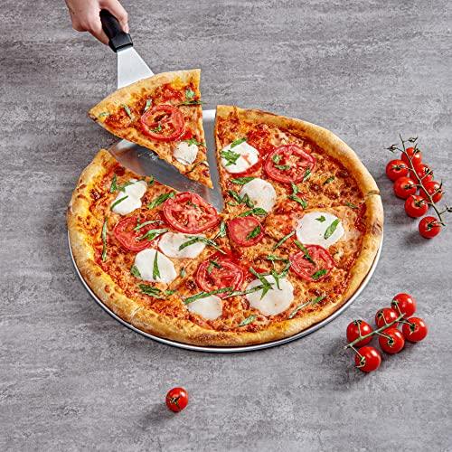 Restaurantware Met Lux 16 Inch Commercial Pizza Pan, 1 Coupe Style Pizza Cooking Tray - Heavy-Duty, 18-Gauge, Aluminum Round Baking Tray, Oven-Baking, For Pizzas & More - CookCave