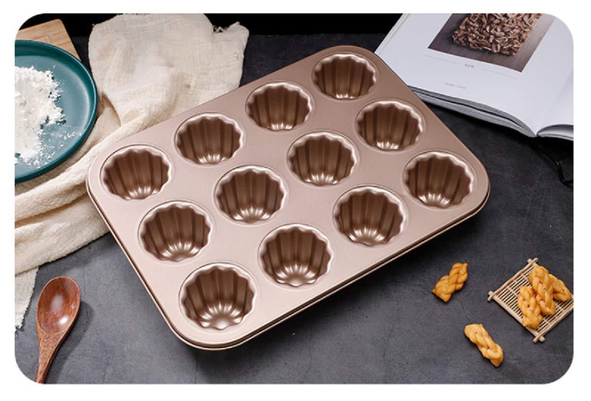 iToids 9 Cups Canele Mold Cake Pan, Canele Pan Non-Stick Baking Pan for Oven Carbon Steel Caneles molds Bakeware Tools Canele French Pastry Molds Muffin Muffin Cupcake Pan (9-Cavity) - CookCave