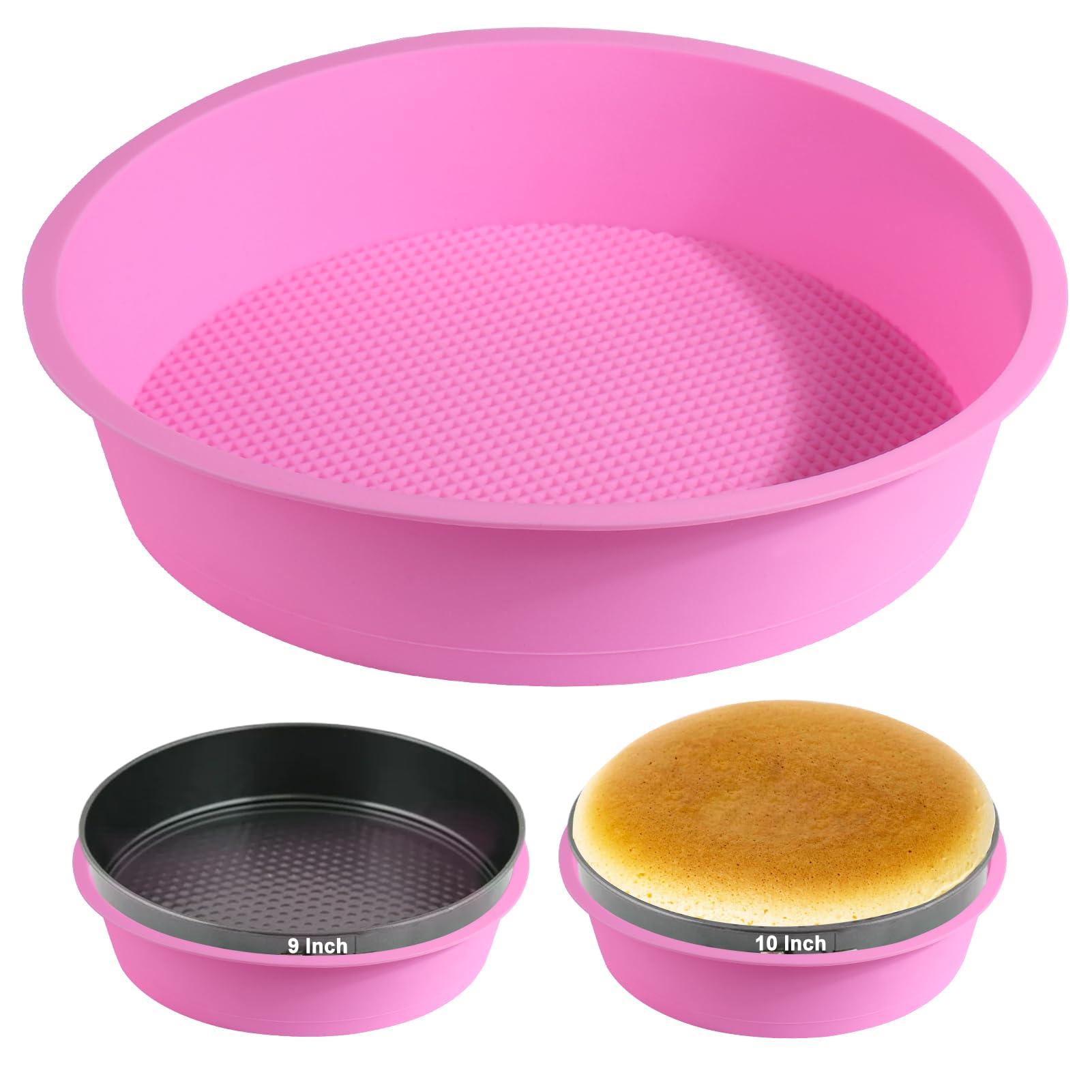 XANGNIER Cheesecake Pan Protector for 9,9.5,10 Inch Round Springform Pan,Silicone Cheesecake Water Bath Pan,Preventing Water from Entering the Spring Form Pans,Springform Pans Accessories - CookCave