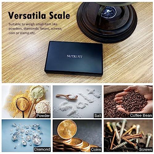 NUTRI FIT Gram Scale Digital Scale 0.01g Accuracy, 500g Small Pocket Scale Jewelry Scale, Weight for Food Ounces and Grams Kitchen Scale, Mg Scale for Powder Medicine Gold Weed, Portable - CookCave