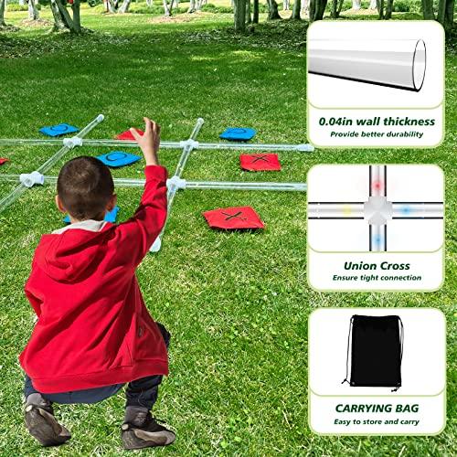 Outdoor Toss Games for Adult and Kids, Giant Tic Tac Toe Game with LED Light, Classical Board Yard Game Sandbag Game for Famlily, Party, Travel(4ft x 4ft) - CookCave