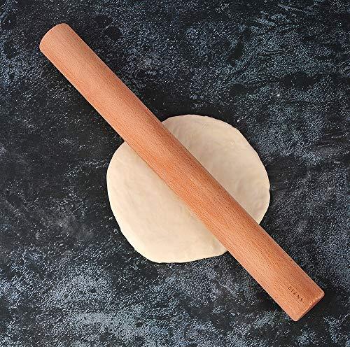 Etens Rolling Pin 18 Inch, Professional Dowel Wood Rolling Pins for Baking Pasta Pizza Pie and Cookie, Wooden Dough Roller Pin ¨C Baking Supplies Tools (Straight Style, Large 1.75 Inch Diameter) - CookCave