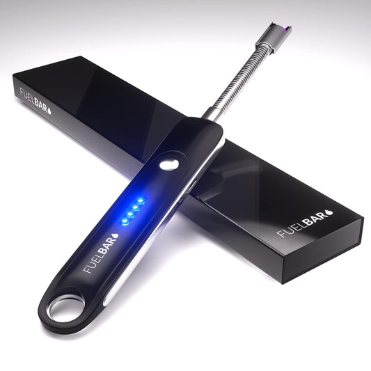 FUELBAR BBQ Lighter Candle Lighter Electric Lighter Rechargeable USB Lighter with Long Flexible Neck for Light Candles Incense Gas Stoves Grill Camping Barbecue Fireworks (Black) - CookCave