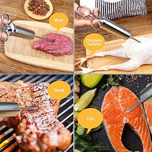 CHILDHOOD Stainless Steel Meat Injector Marinade Syringe Set Make Meat & Poultry Delicious, for BBQ Grill Smoker - CookCave