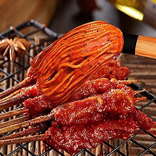 ZaanZeer 18 Inches BBQ Mop with Wooden Handle and 4 Extra Replacement Cotton Fiber Basting Mop Heads for Grilling and Smoking Steak - CookCave