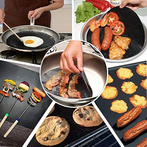 Grill Mat, 70" x 16" Grilling Mats for Outdoor Grill Nonstick, BBQ Silicone Grill Mat Accessories for Griddle, Cut to any Size, Resuable and Easy to Clean, Works On Charcoal Electric Gas Grill - Black - CookCave