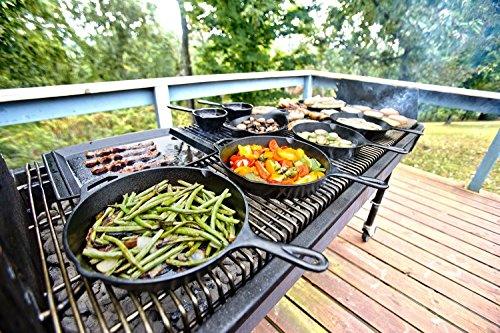 Lodge Cast Iron Skillet with Red Silicone Hot Handle Holder, 12-inch - CookCave