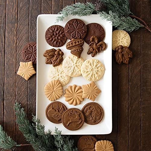 Nordic Ware Starry Night Cast Cookie Stamps, 3-inch rounds, Silver - CookCave