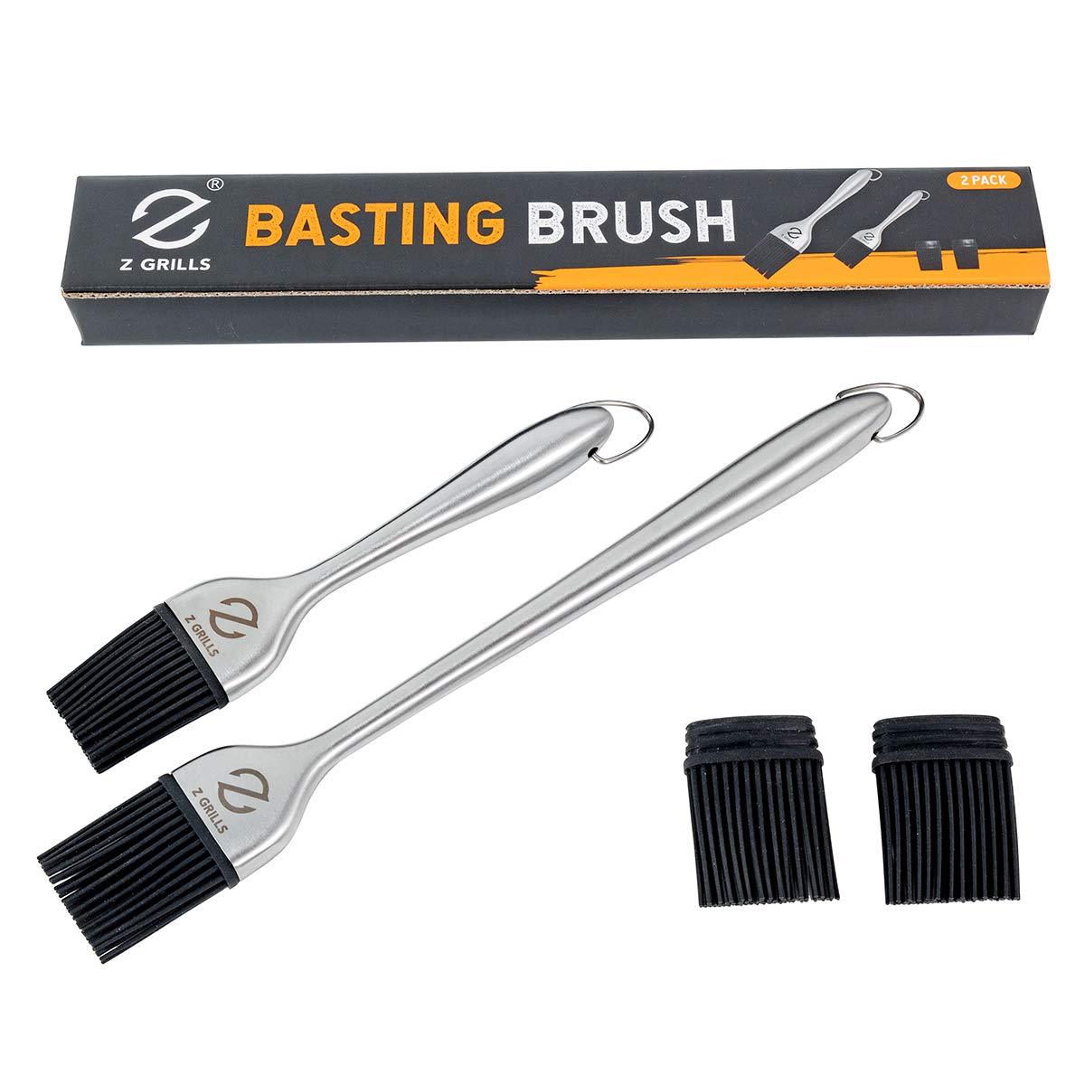 Z GRILLS Basting Brush Grilling BBQ Baking Pastry Oil Stainless Steel, Grilling BBQ Baking, Pastry, and Oil Stainless Steel Brushes - CookCave