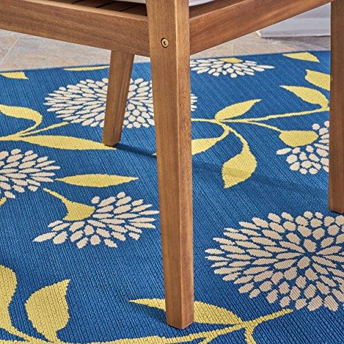 Christopher Knight Home Peter | Outdoor Acacia Wood Dining Chair Set of 2, Teak/Cream Cushion - CookCave