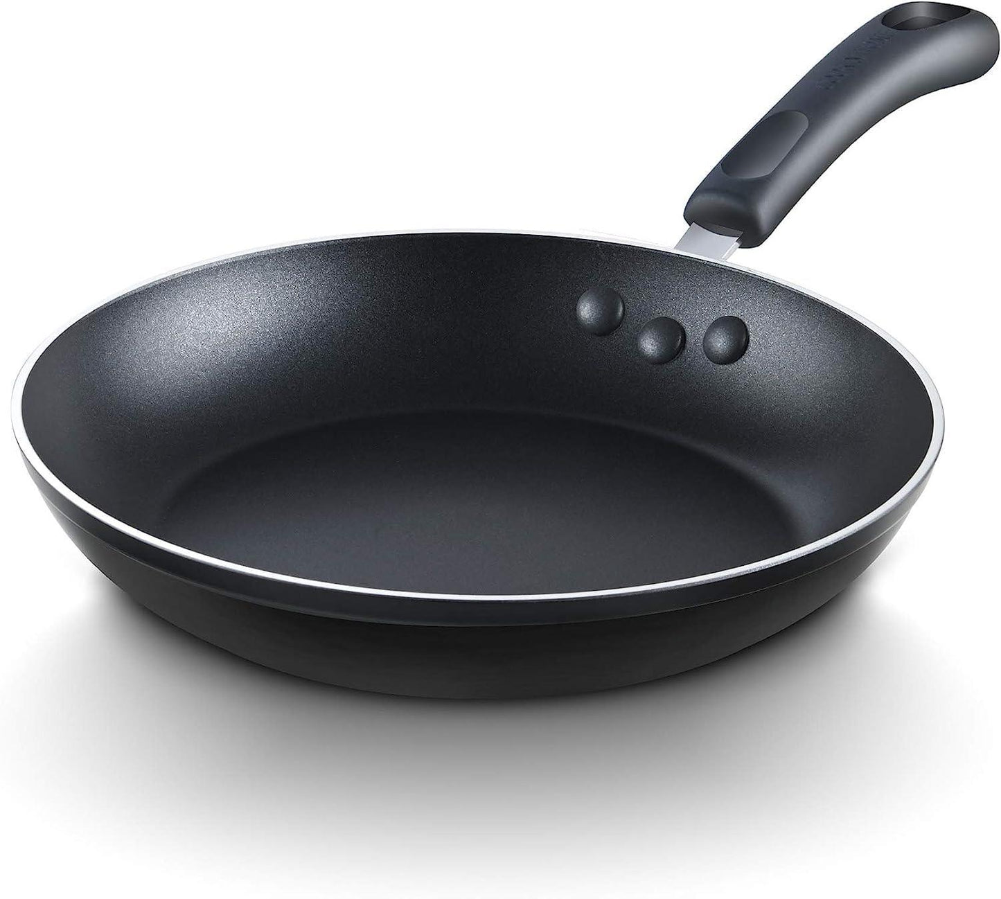 Cook N Home Basics Nonstick Saute Skillet Fry Pan 3-Piece Set, 8 inch/9.5-Inch/11-inch Non-Stick Frying Pans, Black - CookCave