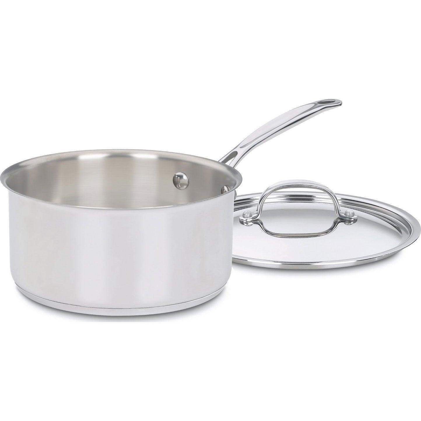 Cuisinart Saucepan w/Cover, Chef's-Classic Stainless Steel Cookware Collection, 3-Quart, 7193-20 - CookCave