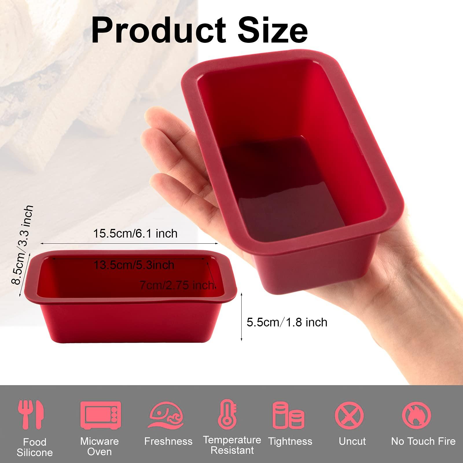 Silicone Mini Loaf Pan Set of 4, NonStick Easy Release Rectangle Silicone Mini Cake Pan for Baking Bread, Flexible BPA Free Silione Baking Mold and Bread Mold, Toast Pan, Brownie Loaf Pan, Cake Mold… - CookCave