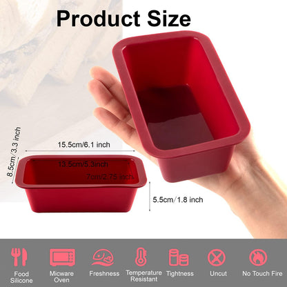 Silicone Mini Loaf Pan Set of 4, NonStick Easy Release Rectangle Silicone Mini Cake Pan for Baking Bread, Flexible BPA Free Silione Baking Mold and Bread Mold, Toast Pan, Brownie Loaf Pan, Cake Mold… - CookCave