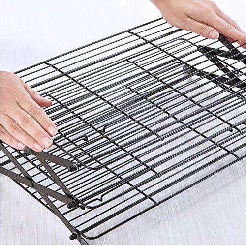 Wilton 3-Tier Folding Cooling Grid - Cool Dozens of Cookies or Treats on an Expandable Cooling Rack, Collapse for Easy Storage, 10 x 16-Inch - CookCave