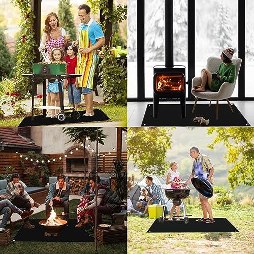 Grill Mat for Outdoor Grill Deck Protector, 65 x 36 Large Under In BBQ Mats for Grilling Double-Sided for Indoor, Gas Grill Sheets,Waterproof,Oil-Proof,Suitable for Fireplace Mat,Fire Pit Floor Mat - CookCave