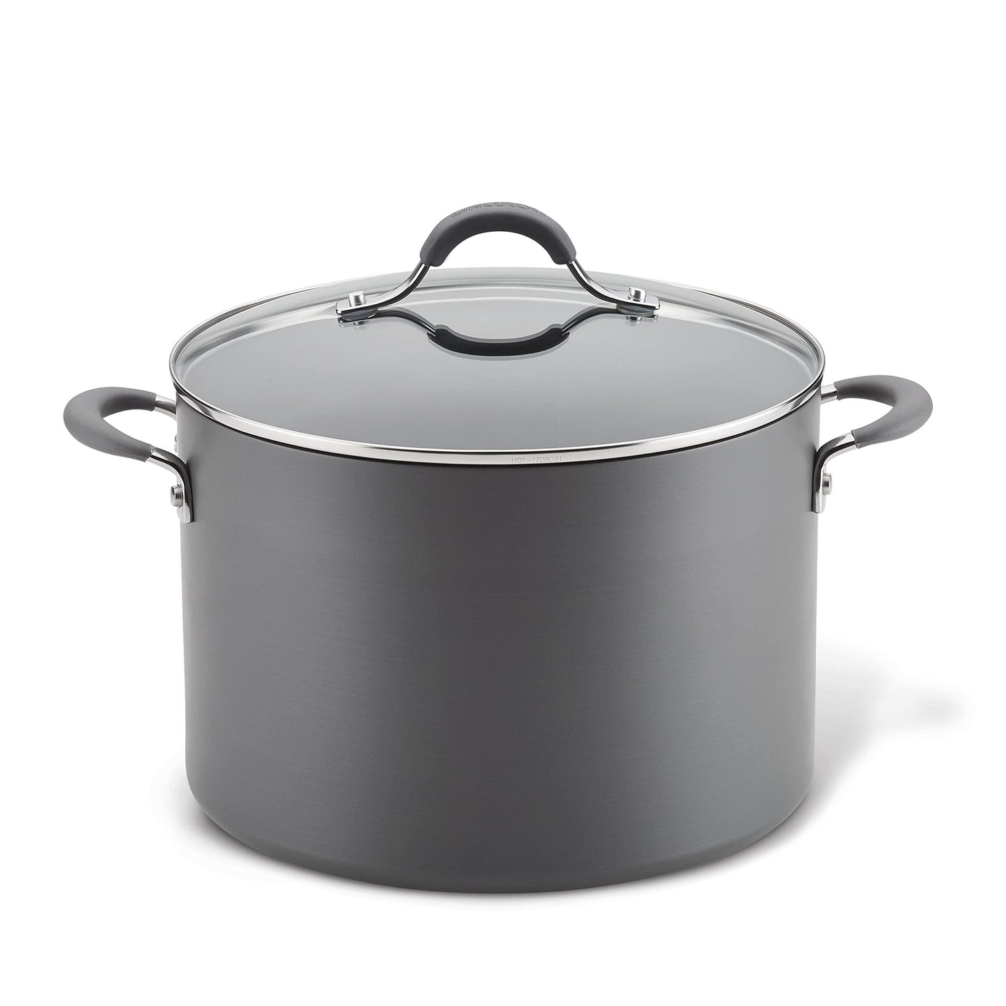 Circulon 83909 Radiance Hard Anodized Nonstick Stock Pot/Stockpot with Lid - 10 Quart, Gray - CookCave