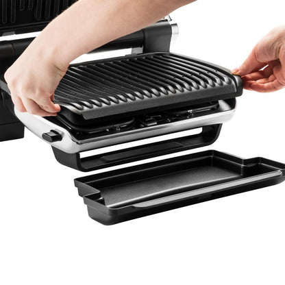 All-Clad AutoSense Stainless Steel Indoor Grill, Panini Press XL Automatic Cooking 1800 Watts Smokeless, Removable Plates, Dishwasher Safe - CookCave