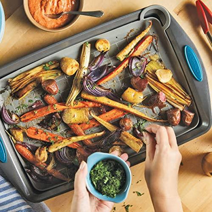 Rachael Ray Tools and Gadgets Silicone Nonstick Roasting and Baking Mat, 10 Inch x 14.75 Inch, Gray - CookCave