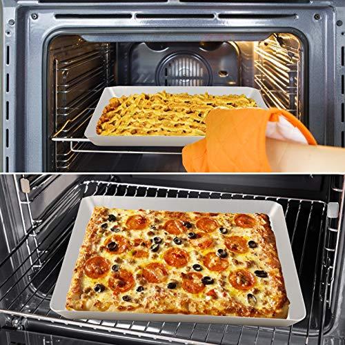 Beasea Square Pizza Pan for Oven, 11.8 Inch Pizza Pan with Holes Aluminum Alloy Pizza Oven Tray Pizza Crisper Pan Pizza Baking Tray Bakeware for Home Restaurant Kitchen - CookCave