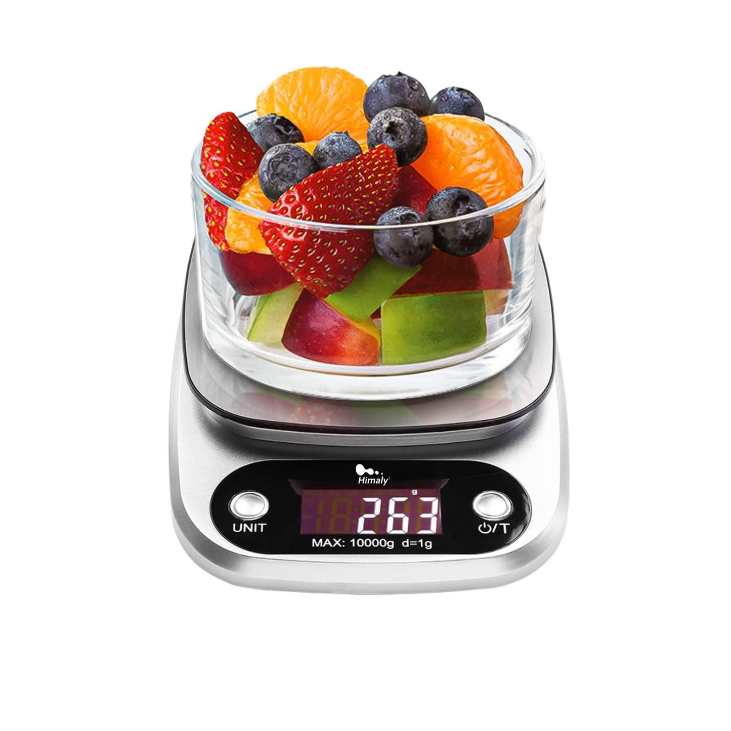 Digital Food Scale, 22 lbs/10kg Multifunction Kitchen Scale with Large Back-lit LCD Display and Tare Function for Cooking Baking Diets - CookCave