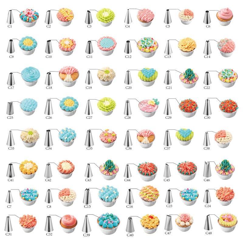 Cake Decorating Supplies 538pcs Cake Decorating Set with Cake Turntable Baking Tools Set for Cakes Cake Turntable, Piping Icing Tips for Beginners or Professional - CookCave