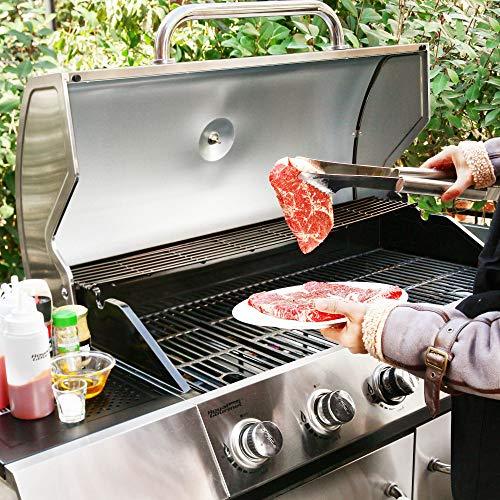 Royal Gourmet US-SG6002R 6 BBQ Liquid Propane Grill with Sear and Side Burners, 71,000 BTU Cabinet Style Stainless Steel Gas Griller, Silver - CookCave