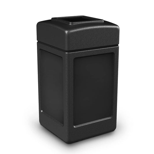 Commercial Zone Products PolyTec Series 42gal Square Trash Can, Black (732101) - CookCave