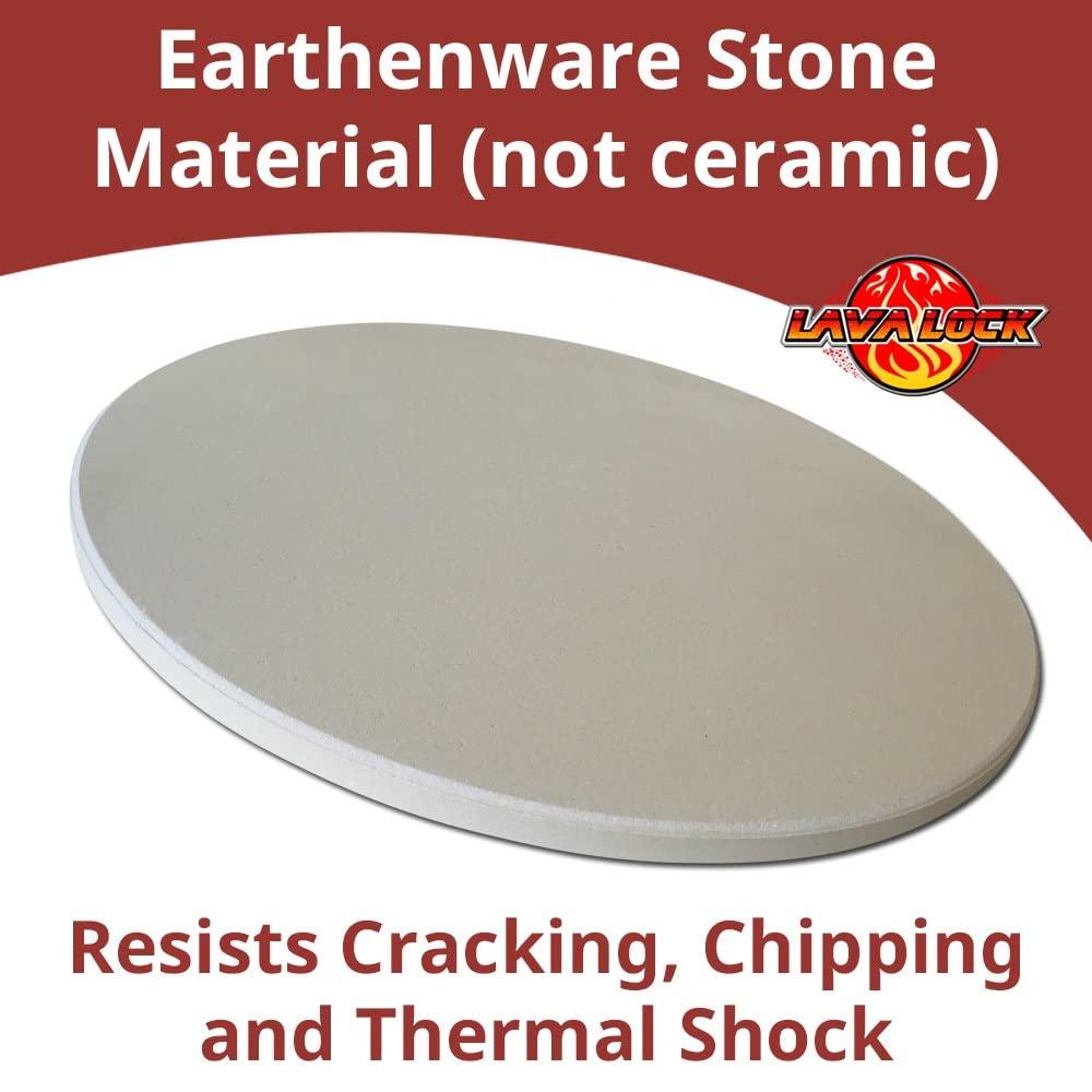 Pizza Baking Stone EXTRA THICK 9/16" for Large Big Green Egg BGE (genuine imported earthenware) not ceramic - CookCave