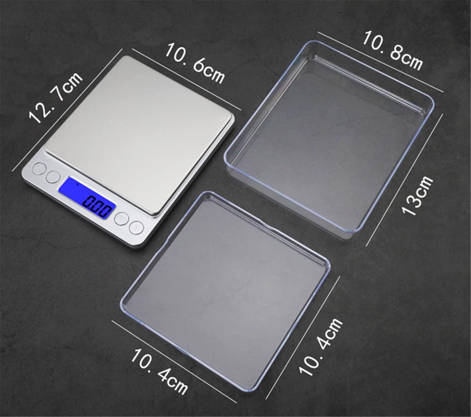 Food Scale, Rechargeable Kitchen Scale with Trays, Small Scale with Tare Function Digital Scale Grams and Ounces for Cooking Baking (2kg/0.1g) - CookCave