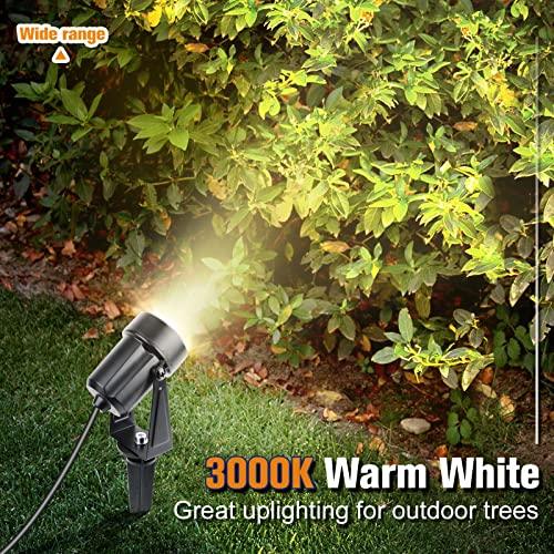 APONUO 76FT Low Voltage Led Landscape Light, Landscape Lights with Transformer Waterproof Landscape Lighting Kit Warm White 12W Landscape House Light for Yard, Lawn, Tree (6 Lights) - CookCave