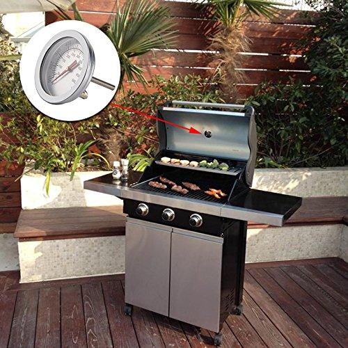 2X BBQ Thermometer Gauge - Barbecue BBQ Pit Smoker Grill Thermometer Temp Gauge - 2Pack - CookCave