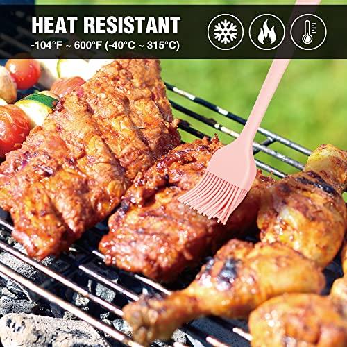 HAUSHOF Silicone Basting Pastry Brush, Heat Resistant Pastry Brush Set, One-Piece Design, Perfect for Baking, Grilling, Spreading Oil, Butter, BBQ Sauce, or Marinade, Dishwasher Safe - CookCave