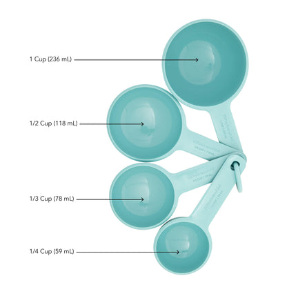 KitchenAid Measuring Cups, Set Of 4, Aqua Sky - CookCave