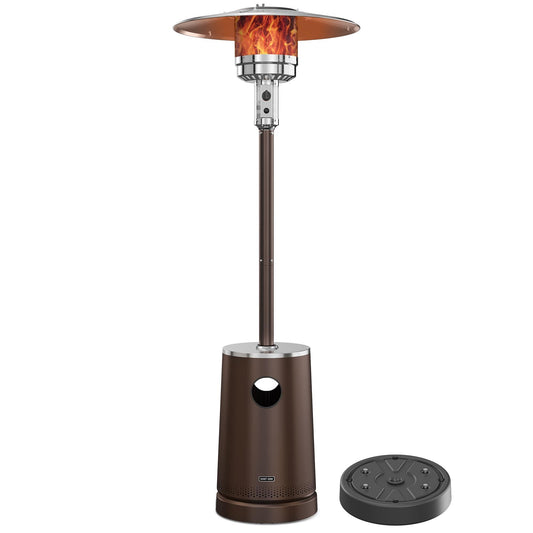 EAST OAK 50,000 BTU Patio Heater with Sand Box, Table Design, Double-Layer Stainless Steel Burner, Wheels, Triple Protection System, Outdoor Heater for Home and Residential, 2023 Upgrade, Bronze - CookCave